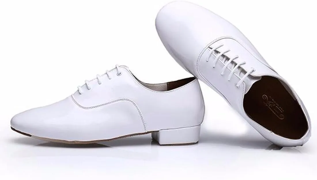 TDA Men's Classic Lace-up Leather Tango Ballroom Salsa Latin Dance Wedding Shoes