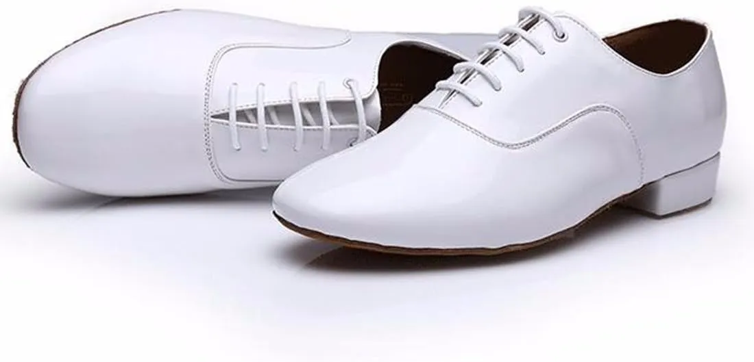 TDA Men's Classic Lace-up Leather Tango Ballroom Salsa Latin Dance Wedding Shoes