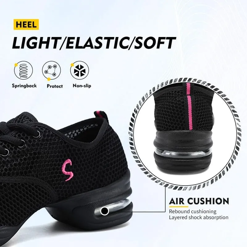 TINRYMX Women's Jazz Shoes Lace-up Sneakers Modern Dance Shoes Platform Walking Dance Shoes,Model-LYX801