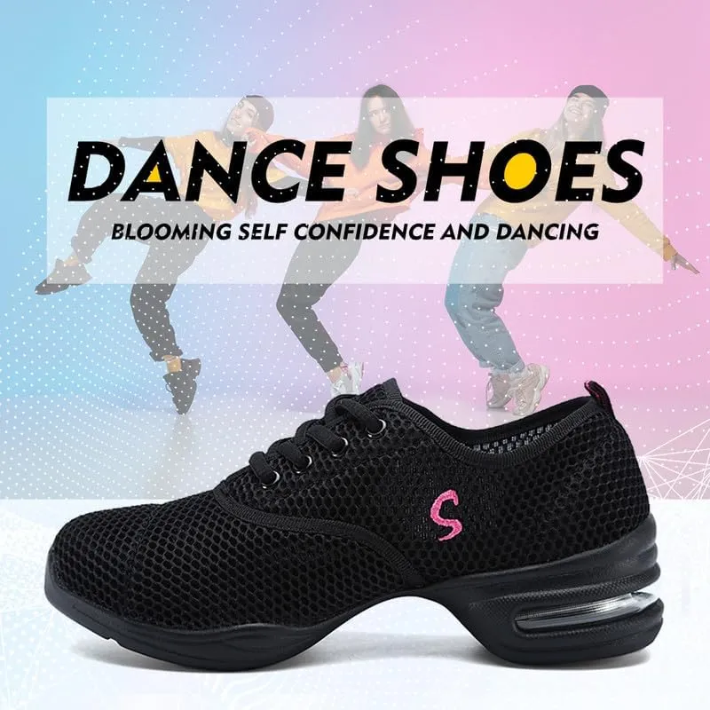 TINRYMX Women's Jazz Shoes Lace-up Sneakers Modern Dance Shoes Platform Walking Dance Shoes,Model-LYX801