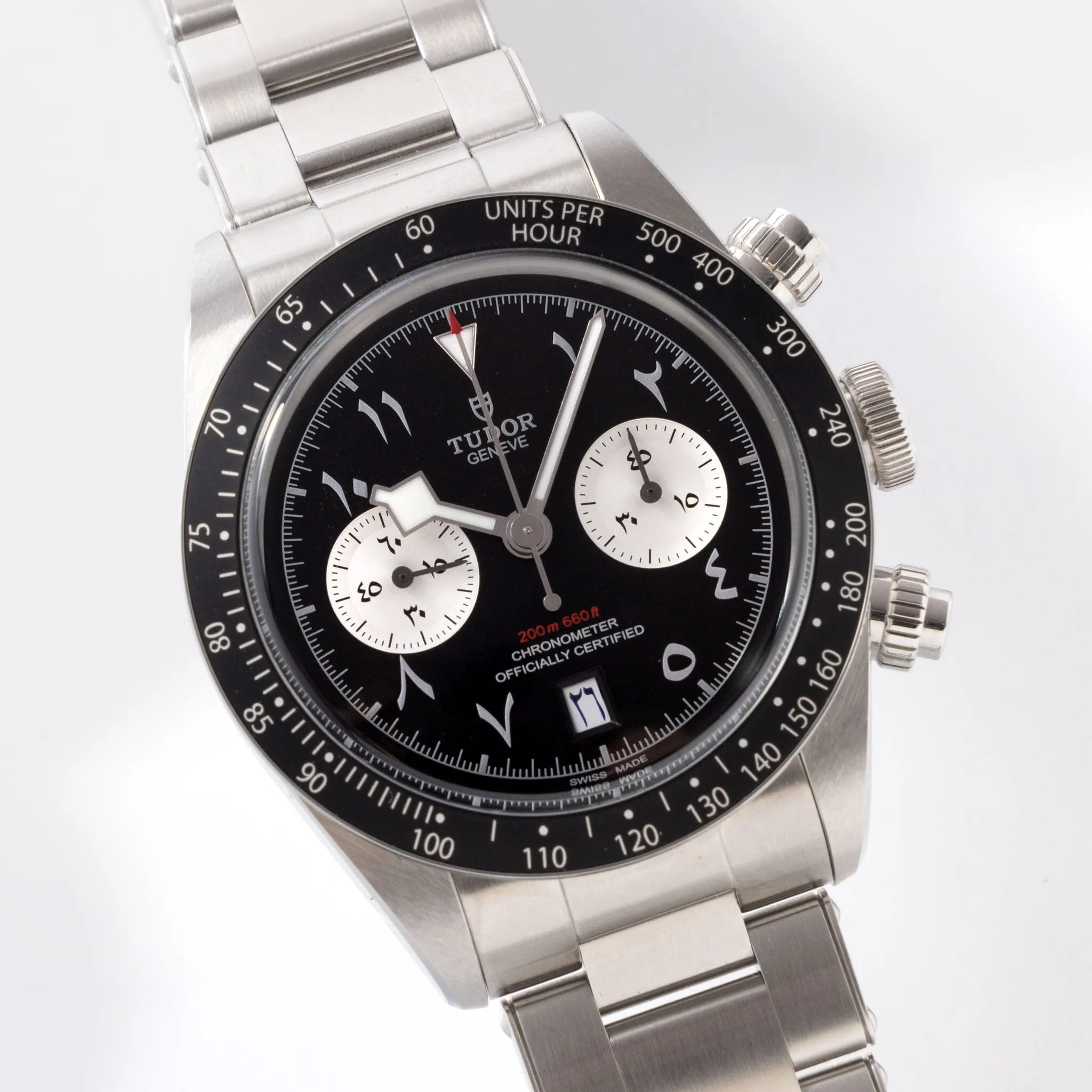 Tudor Black Bay Chrono Dubai Edition Arabic-Indic Numerals Ref 79360N