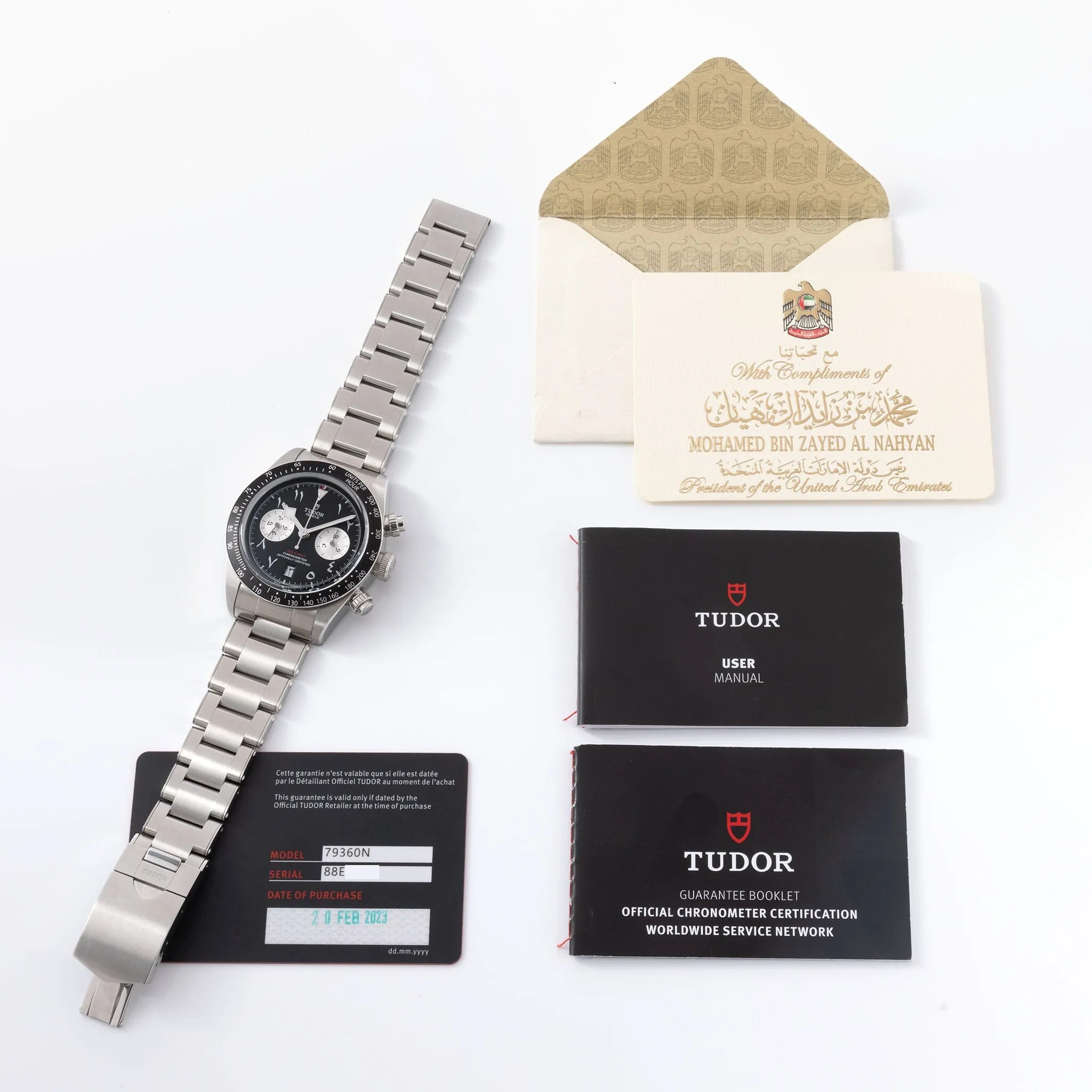 Tudor Black Bay Chrono Dubai Edition Arabic-Indic Numerals Ref 79360N