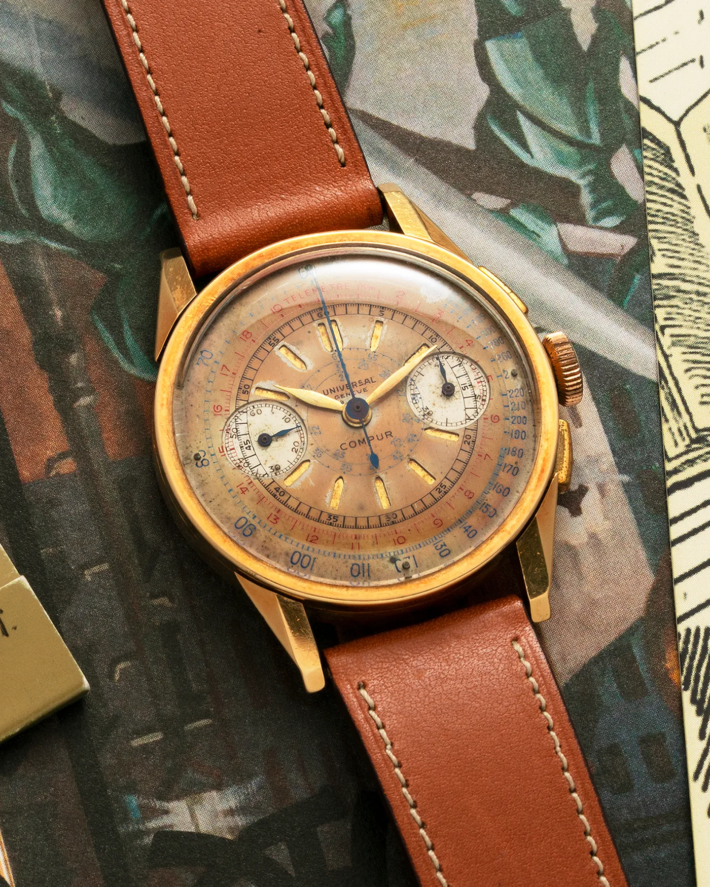 Universal Geneve Compur Sandwich Dial Jeanneret Case