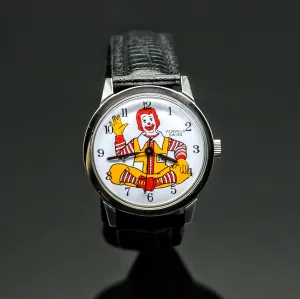 Vintage Le Jour Time Ronald McDonald Character Wristwatch Swiss 17 Jewels Watch