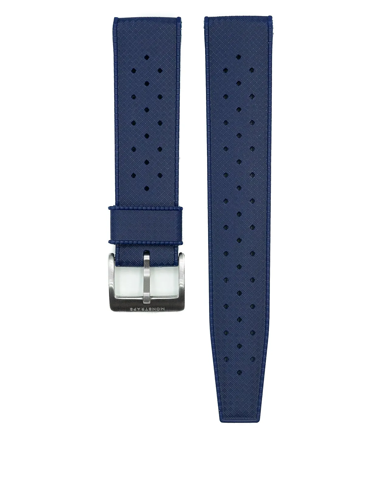 VULCANISED RUBBER - "TROPICAL" VINTAGE STYLE STRAP (NAVY BLUE)