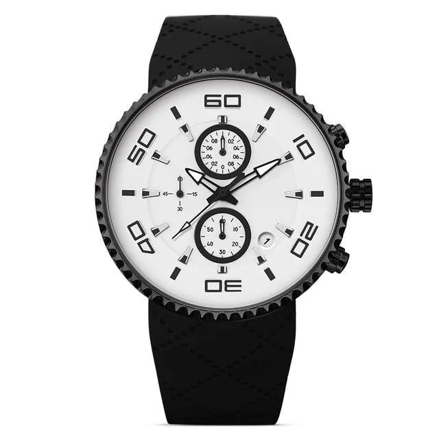 Waterproof Silicone Chronograph Stopwatch In 3 Colors