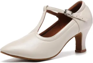Women Ballroom Dance Shoes Closed Toe Latin Salsa Modern Character Shoes Professional Performance Dance Shoes