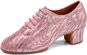 Women Latin Dance Shoes Ballroom Lace-up Practice Social Dance Modern Salsa Dancing Shoes