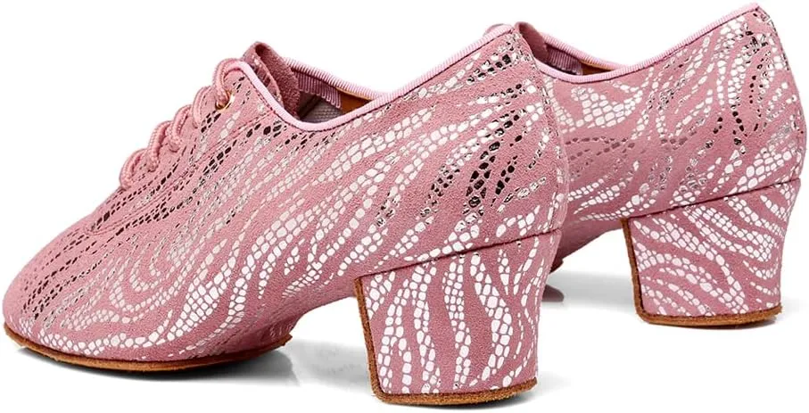 Women Latin Dance Shoes Ballroom Lace-up Practice Social Dance Modern Salsa Dancing Shoes