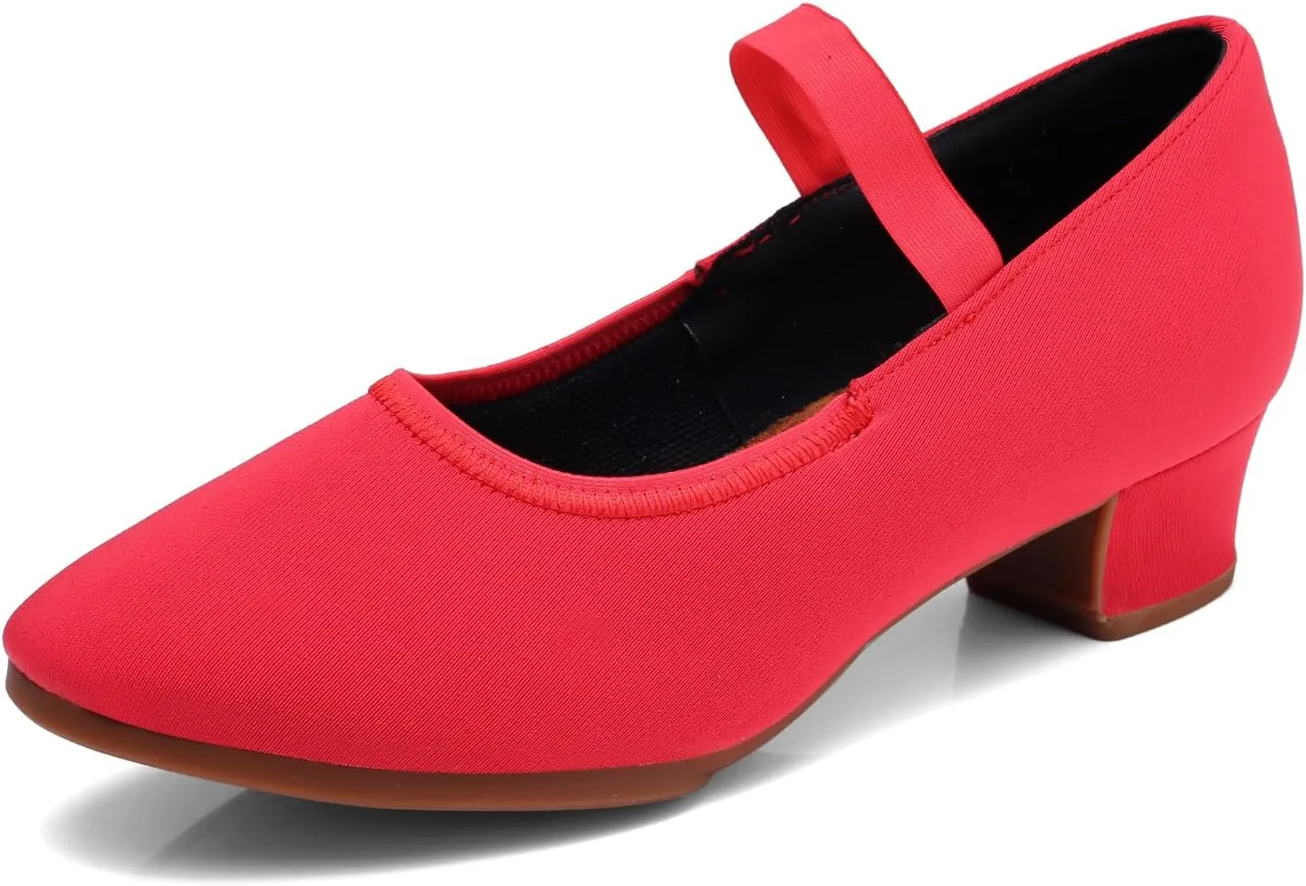 Women's Ballroom Dance Shoes Elastic Band Suede Sole Professional Modern Salsa Latin Teaching Practice
