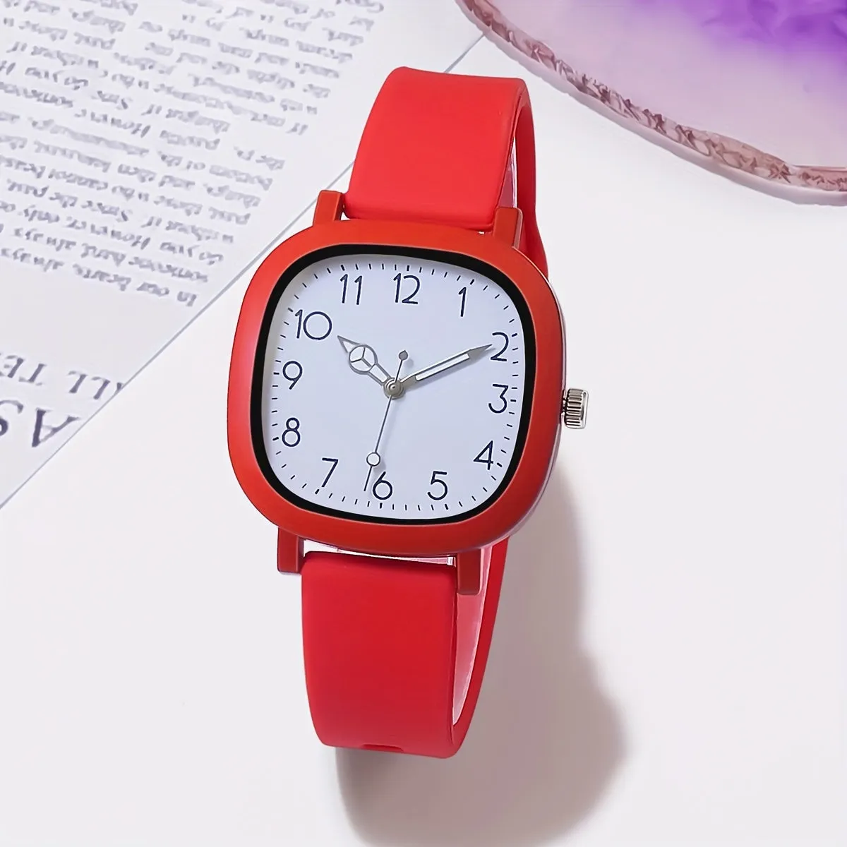 Womens Fashion Macaroon Silicone Quartz Watch  Casual Wear