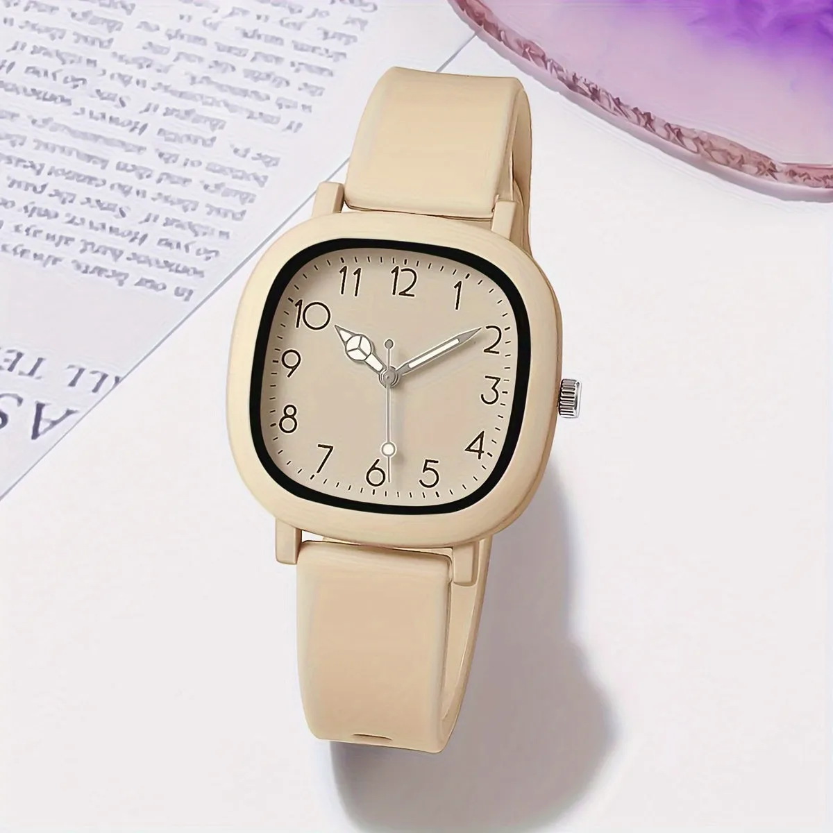 Womens Fashion Macaroon Silicone Quartz Watch  Casual Wear