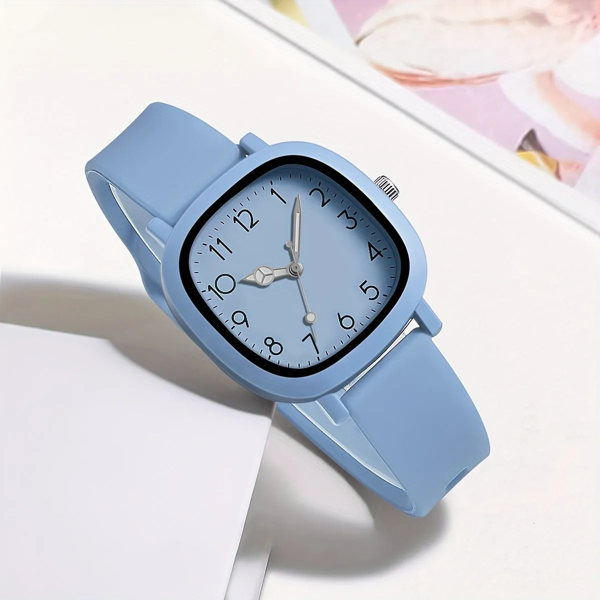 Womens Fashion Macaroon Silicone Quartz Watch  Casual Wear