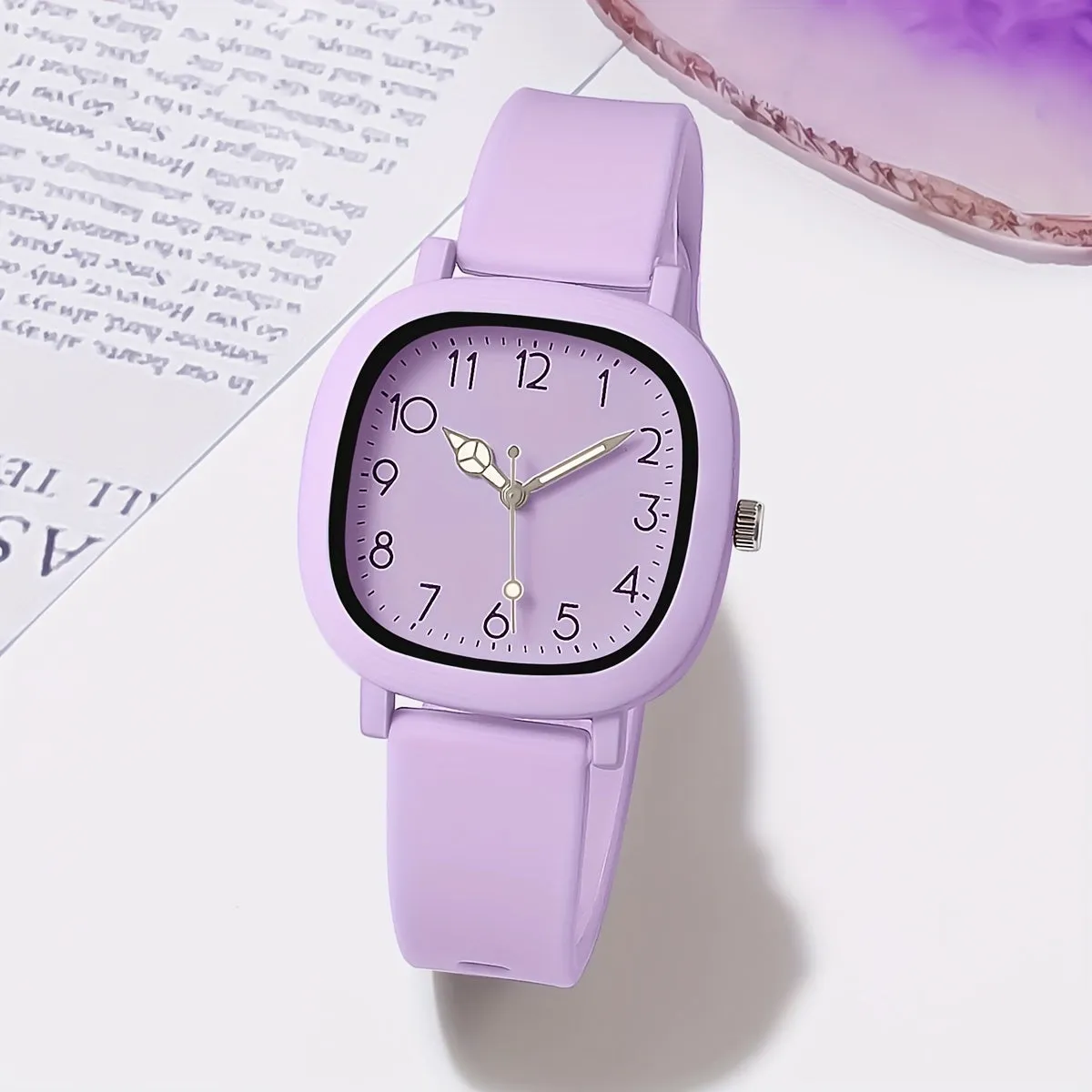 Womens Fashion Macaroon Silicone Quartz Watch  Casual Wear