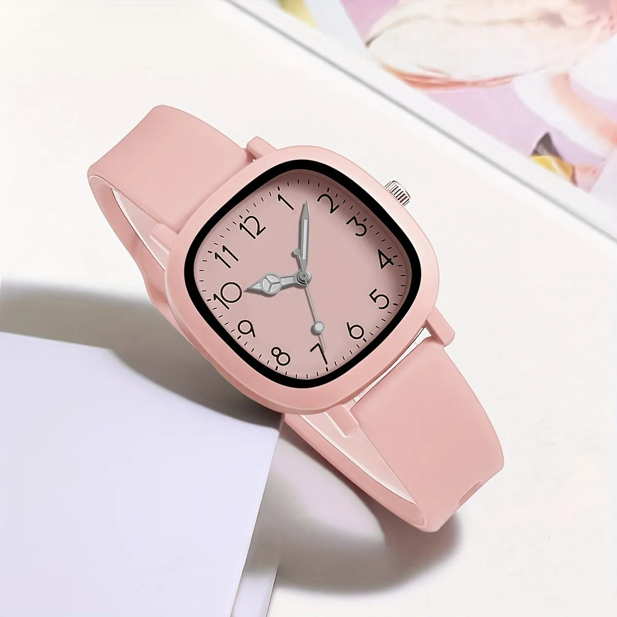 Womens Fashion Macaroon Silicone Quartz Watch  Casual Wear