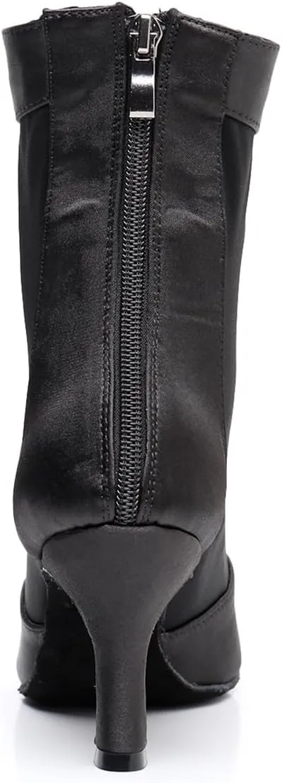 Women's Fashion Peep Toe Ballroom Dance Boots Latin Modern Party Wedding Performance Dance Shoes