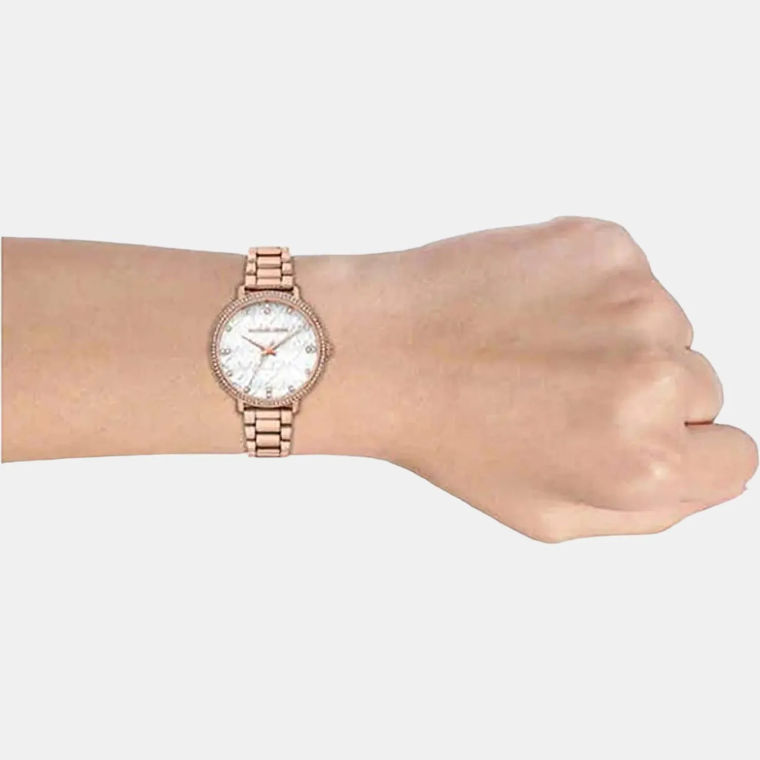 Women's White Analog Stainless Steel Watch MK4594