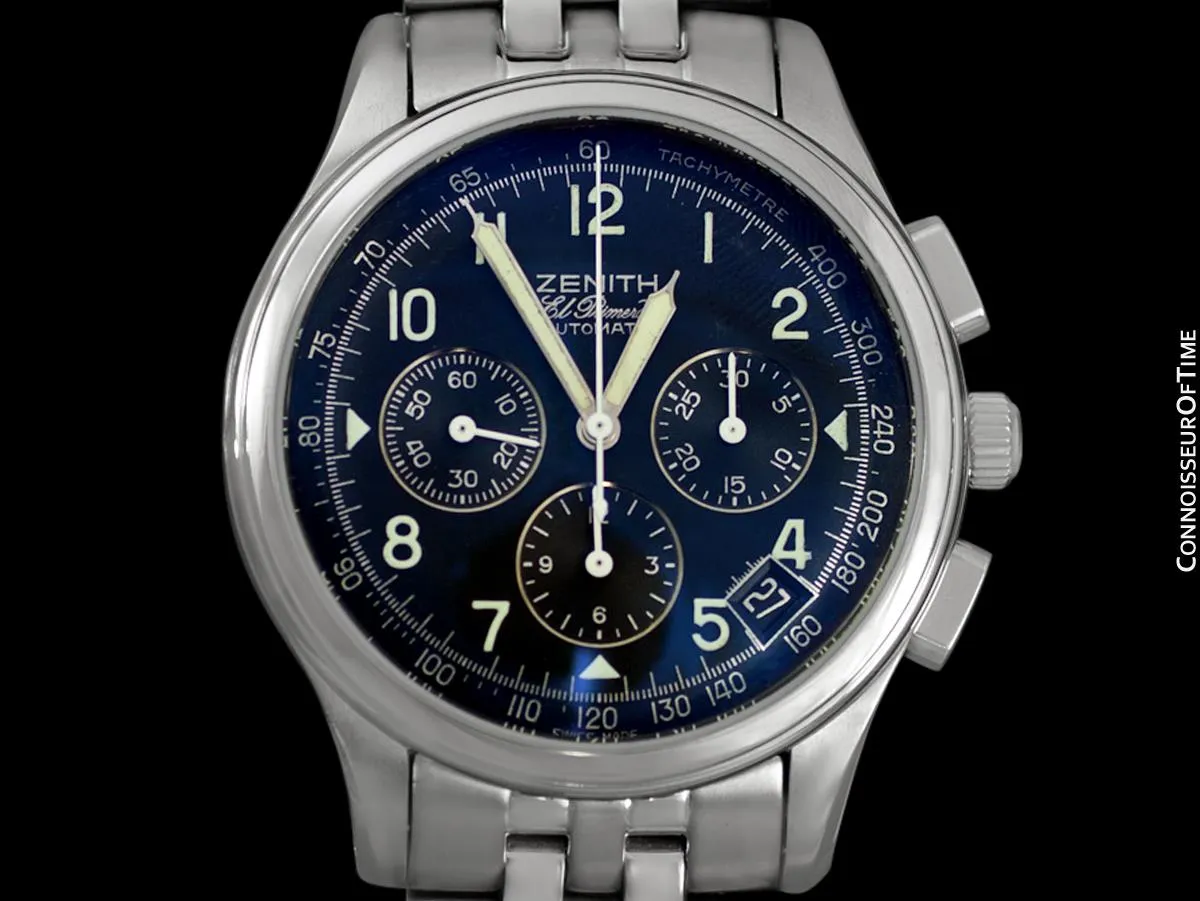 Zenith El Primero Class 4 Mens Automatic Chronograph, Stainless Steel - 02.0500.400